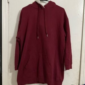 Burgundy Hoodie with Front Pocket